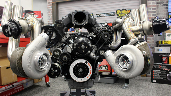 Building The Twin-Turbo Godzilla Giveaway Engine At The PRI Show