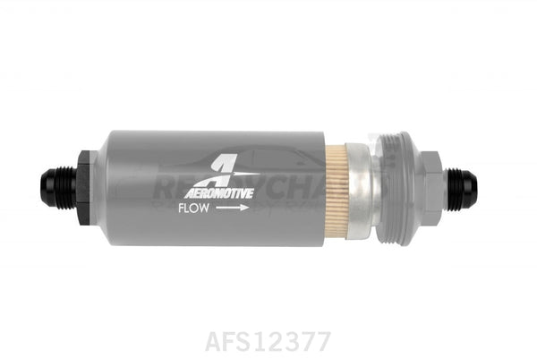 8an Inline Fuel Filter 10 Micron 2in OD Black