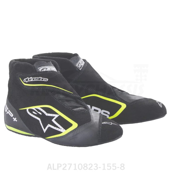 Alpinestars Usa Shoes Sp+ Black Yellow Flou 8 Driving And Boots