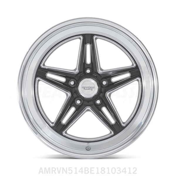 American Racing 18x10 Goove Wheel 5x4.75 Bolt Circle Gloss Black 