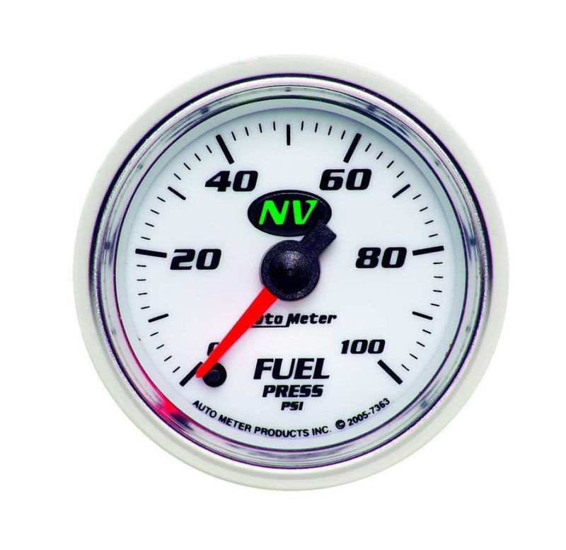 Autometer 2-1/16In Nv/S Fuel Pressure Gauge 0-100Psi Analog Gauges