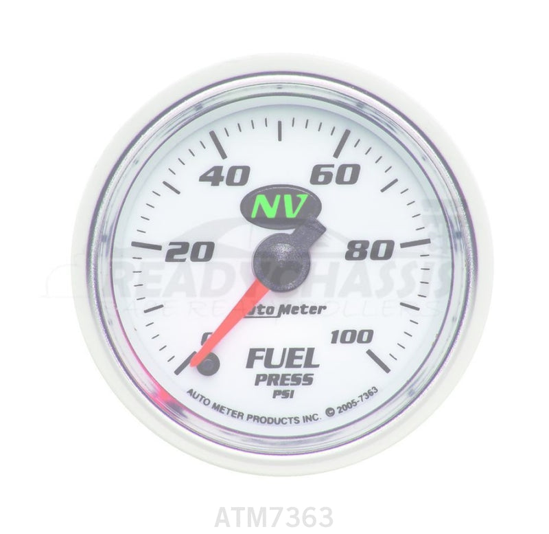 2-1/16In Nv/s Fuel Pressure Gauge 0-100Psi Analog Gauges