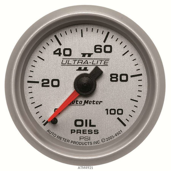 Autometer 2-1/16in U/L II Oil Pressure Gauge 0-100psi