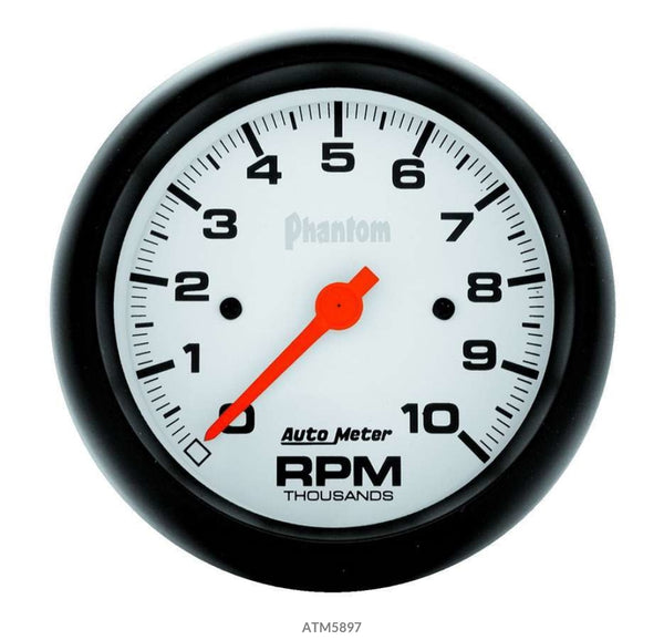 Autometer 3-3/8in Phantom In-Dash Tach 10000 RPM 