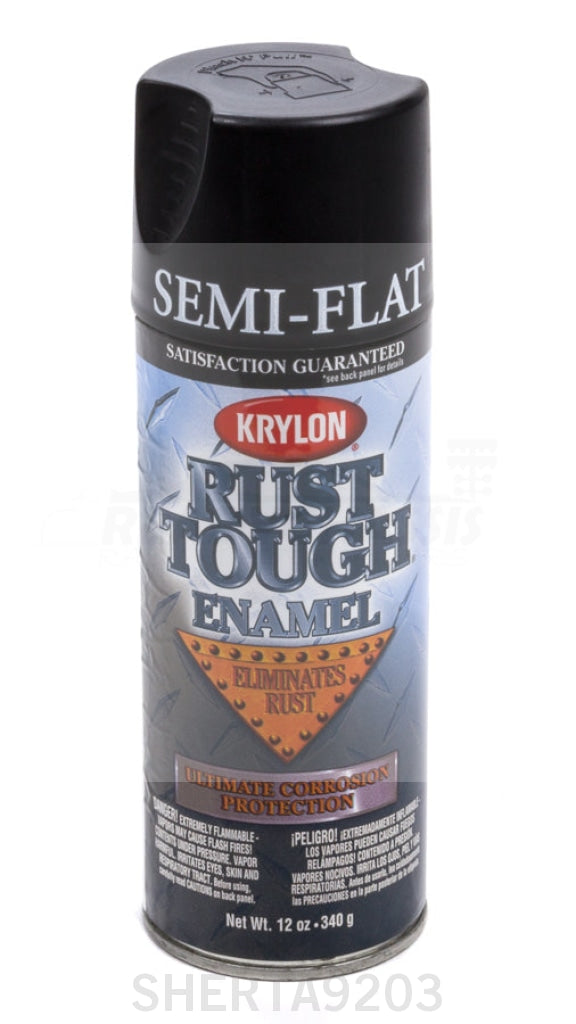Dupli-Color Krylon Paint Rust Tough Enamal Semi-Flat Black