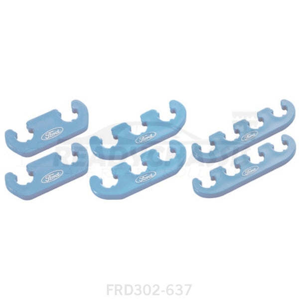 Ford Racing Spark Plug Wire Dividers 6pk Blue Plastic
