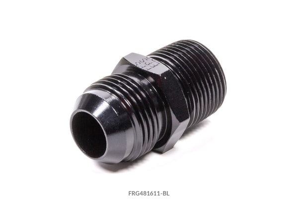Fragola Straight Adapter Fitting #10 x 3/8 MPT Black