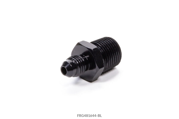 Fragola Straight Adapter Fitting #4 x 3/8 MPT Black