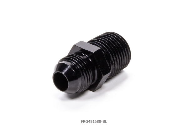 Fragola Straight Adapter Fitting #8 x 1/2 MPT Black