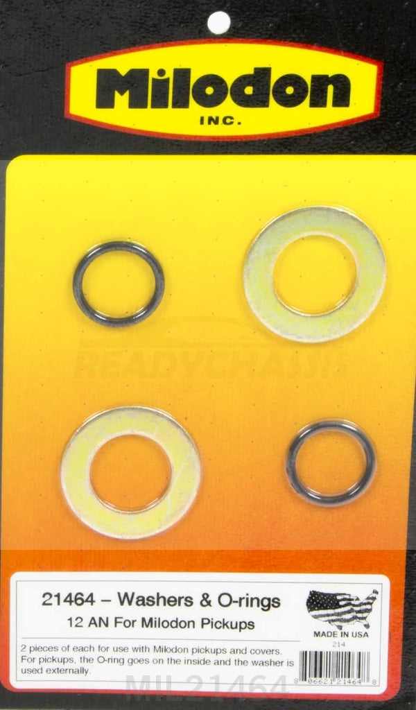 Milodon -12an Large Washers & O-Rings (2-Each)