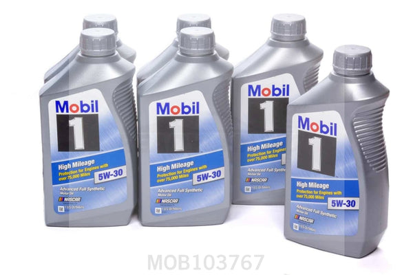 Mobil 1 5w30 High Mileage Oil Case 6x1Qt Bottles