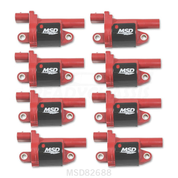 MSD Ignition Coil Red Round GM V8 2014-Up 8pk