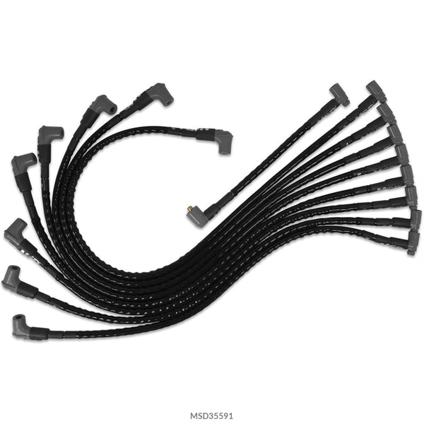 MSD Ignition Spark Plug Wire Set - SBC 8.5mm Sleeved Black