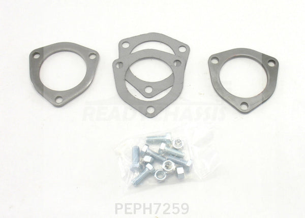 Patriot Exhaust Collector Flanges - 1pr 3-Bolt 2-1/2in Dia.