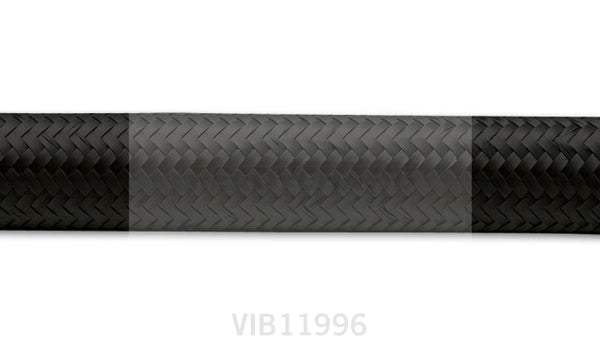 Vibrant Performance 50ft Roll of Black Nylon Braided Flex Hose -6AN