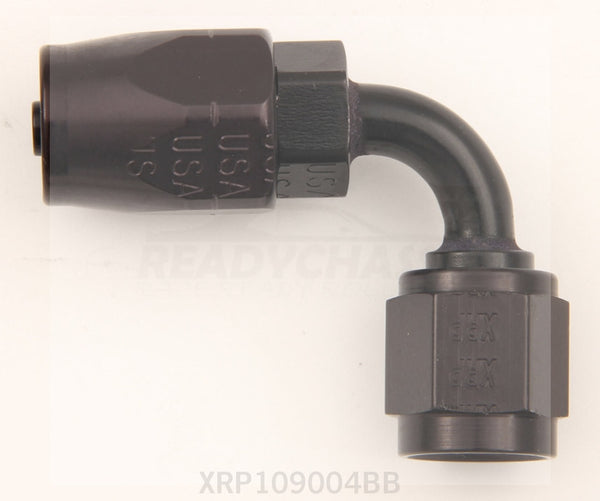XRP-Xtreme #4 90 Deg Hose End Black