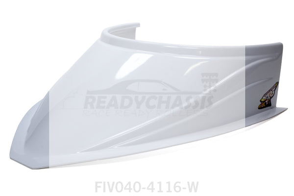 Fivestar MD3 Hood Scoop 5in Tall Curved White