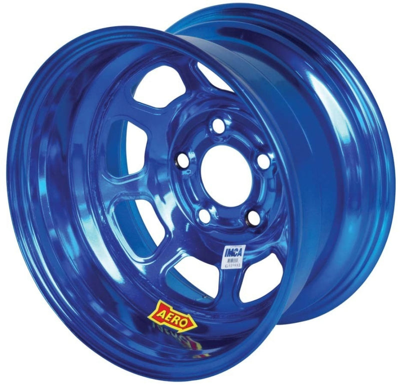 15X8 4In 5.00 Blue Chrome 52-985040Blu Wheels