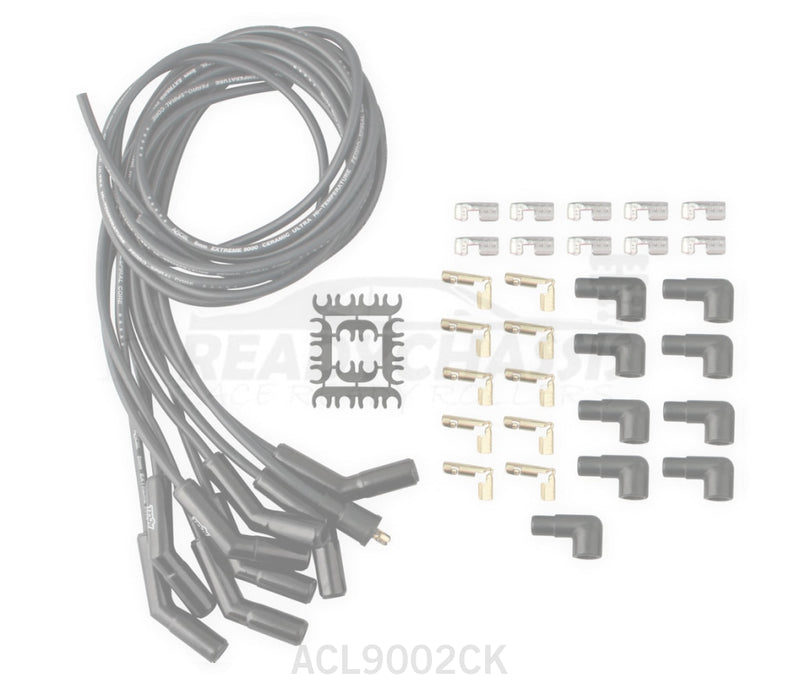 ACCEL 9001CK - Spark Plug Wire Set - Universal - 90 Deg Black Ceramic Boots