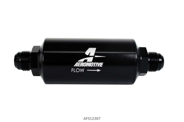 Aeromotive 10an Inline Fuel Filter 10 Micron 2in OD Black 