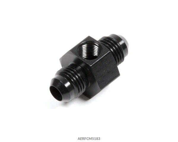 Aeroquip #6 Fuel Pressure Adapter Black 