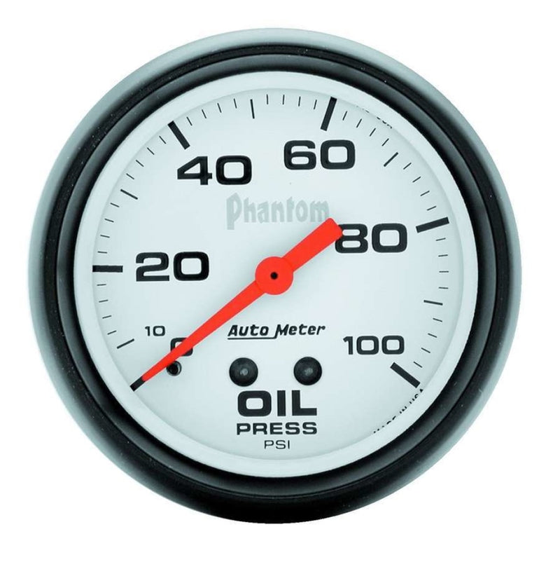 Autometer 2-5/8In Phantom Oil Pressure Gauge 0-100Psi Analog Gauges