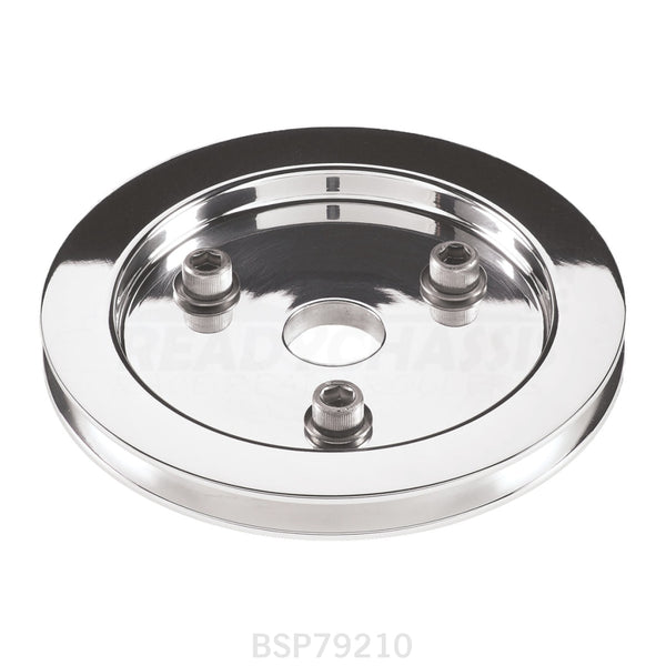 Billet Specialties BBC 1 GRV Crank Pulley LWP Polished 