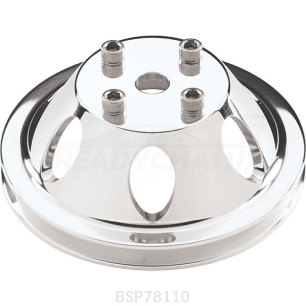 Billet Specialties SBC/BBC 1 GRV WP Pulley For LWP Polished 