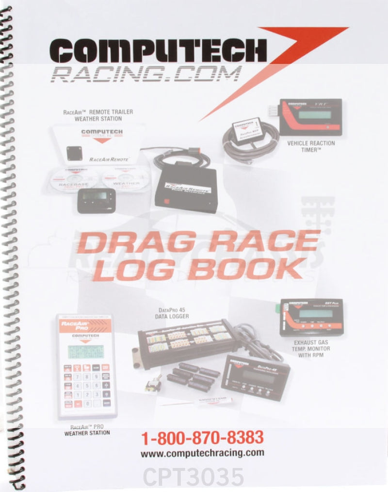 Drag Race Log Book Note Pads And Set Up Sheets