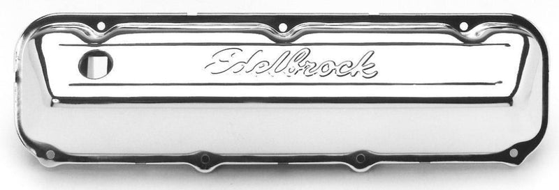 Edelbrock Signature Series V/Cs - Bbf Chrome Steel Valve Covers