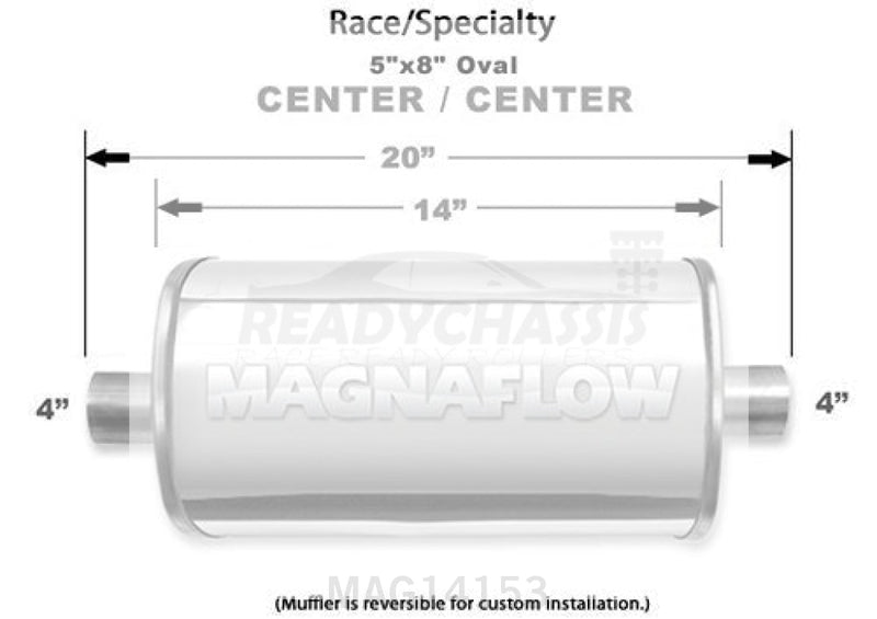 Stainless Race Muffler 4In In/out Mufflers And Components