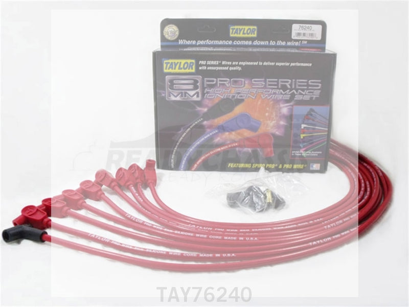 Sbc 8Mm Pro Race Wires- Red Spark Plug Wires