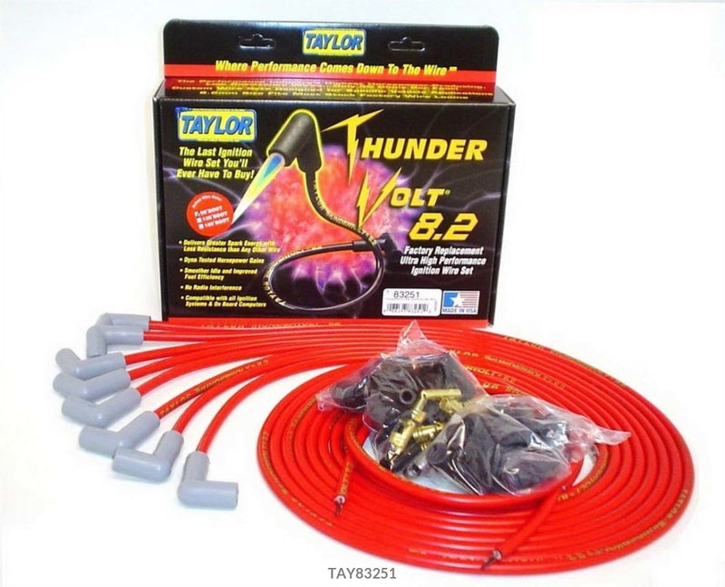 Taylor Vertex Univ Thundervolt Plug Wire Ste 90 Deg Red 83251 Spark Wires