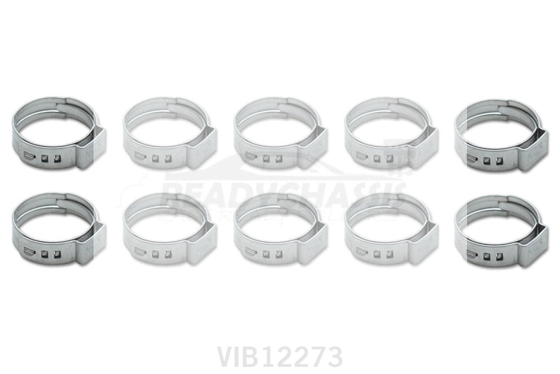 Stainless Steel Pinch Cl Amps: 9.4-11.9Mm 10 Pack Hose Clamps