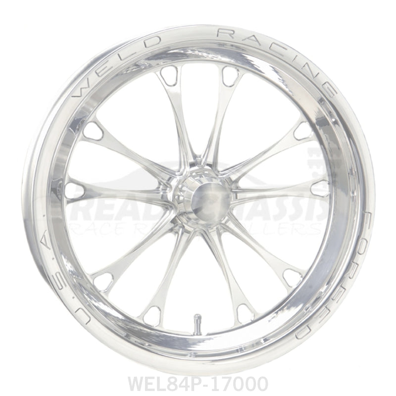 V-Series Frnt Drag Wheel 1-Pc 17X2.25 Polished Wheels